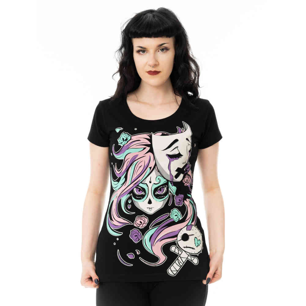 Cupcake Cult - Silence Mask Ladies Tshirt - Black
